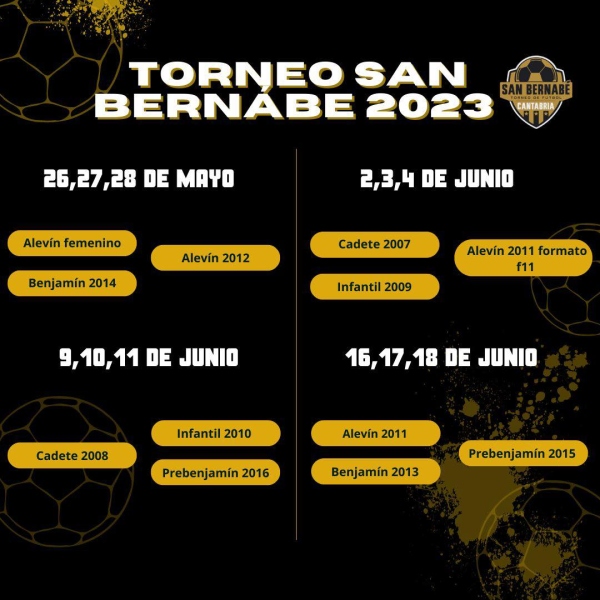 Fechas Torneo San Bernabé 2023 Torrelavega Cantabria Año Jubilar Lebaniego